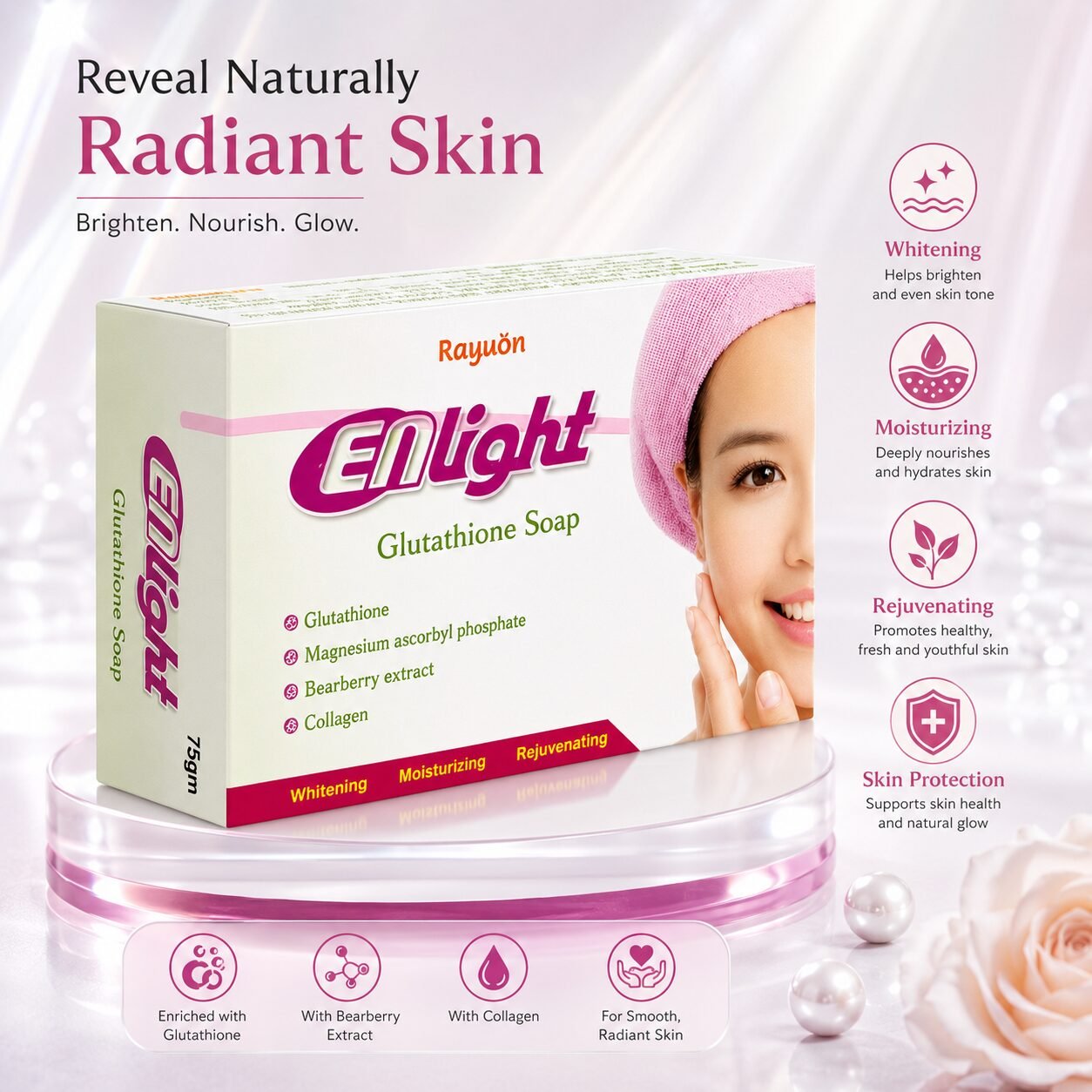 Rayuon Skincare Enlight Glutathione Soap (70gm) – Rayuon Skincare